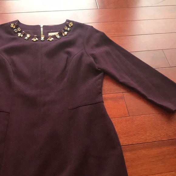 👗Eliza J jeweled plum midi dress - Picture 3 of 7